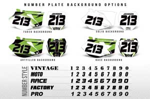 MX Dirt Bike Number Plate Graphics
