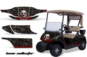 EZ-GO TXT Golf Cart Graphic Kit - 1994-2013 Bone Collector Black