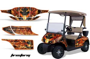EZ-GO TXT Golf Cart Graphic Kit - 1994-2013 Firestorm Orange