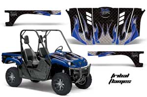 Yamaha Rhino 700 / 660 / 450 Graphic Kit - 2004-2013 Tribal Flames Blue