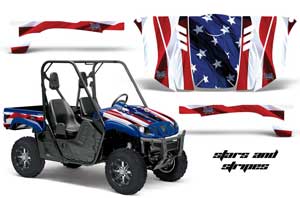 Yamaha Rhino 700 / 660 / 450 Graphic Kit - 2004-2013 Stars and Stripes Red White & Blue