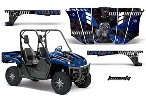 Yamaha Rhino 700 / 660 / 450 Graphic Kit - 2004-2013 Toxicity Blue Black