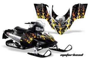 Polaris RMK / Shift / Assault Sled Graphic Kit - 2006-2020 Motorhead Black