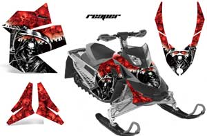 Ski Doo Rev XP Sled Graphic Kit - 2008-2012 Reaper Red