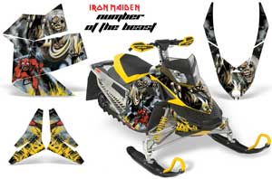 Ski Doo Rev XP Sled Graphic Kit - 2008-2012 Number of the Beast