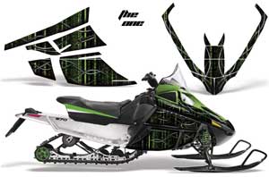 Arctic Cat F Z1 Series Sled Graphic Kit - All Years The One Green