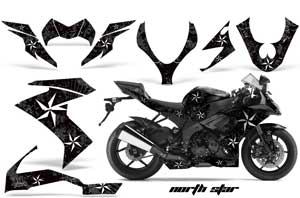 Kawasaki ZX10 Ninja Graphic Kit - 2008-2009 Northstar Black