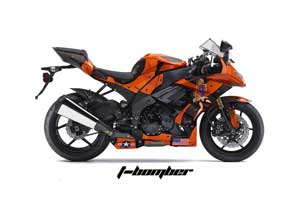 Kawasaki ZX10 Ninja Graphic Kit - 2008-2009 T Bomber Orange