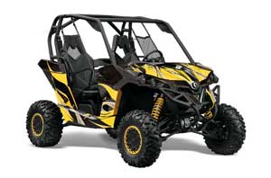 Can-Am Maverick 1000 X RS R Graphic Kit - 2013-2016 Tribal Flames Yellow