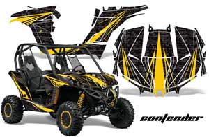Can-Am Maverick 1000 X RS R Graphic Kit - 2013-2016 Contender Yellow