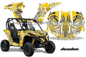 Can-Am Maverick 1000 X RS R Graphic Kit - 2013-2016 Deaden Yellow