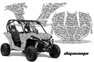 Can-Am Maverick 1000 X RS R Graphic Kit - 2013-2016 Digicamo White