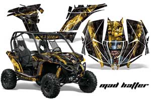 Can-Am Maverick 1000 X RS R Graphic Kit - 2013-2016 Mad Hatter Yellow