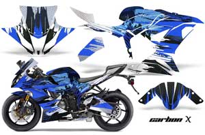 Kawasaki 636 ZX6-R Ninja Graphic Kit - 2013-2016 Carbon X Green