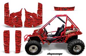 Honda Odyssey FL350 Graphic Kit - 1985 Digi Camo Red