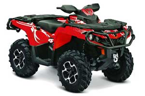 Can Am Outlander 500 / 650 / 800 / 800R / 1000 XT-P ATV Graphic Kit - 2013-2016 Tribe Red