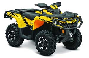 Can Am Outlander 500 / 650 / 800 / 800R / 1000 XT-P ATV Graphic Kit - 2013-2016 Contender Yellow