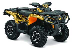 Can Am Outlander 500 / 650 / 800 / 800R / 1000 XT-P ATV Graphic Kit - 2013-2016 Mad Hatter Yellow