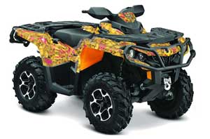 Can Am Outlander XMR / MAX / XT ATV Graphic Kit - 2006-2011 Butterfly Pink