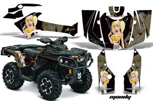 Can Am Outlander XMR / MAX / XT ATV Graphic Kit - 2006-2011 Mandy Yellow