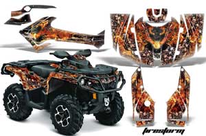 Can Am Outlander XMR / MAX / XT ATV Graphic Kit - 2006-2011 Firestorm Silver