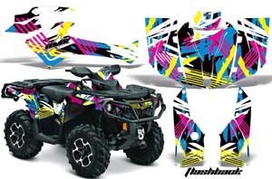 Can Am Outlander XMR / MAX / XT ATV Graphic Kit - 2006-2011 Flashback