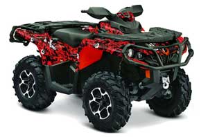 Can Am Outlander XT / DPS / SST ATV Custom Graphic Kit - 2013-2013