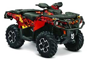 Can Am Outlander XT / DPS / SST ATV Custom Graphic Kit - 2013-2013