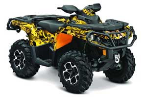 Can Am Outlander XT / DPS / SST ATV Custom Graphic Kit - 2013-2013