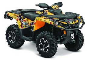 Can Am Outlander XT / DPS / SST ATV Custom Graphic Kit - 2013-2013