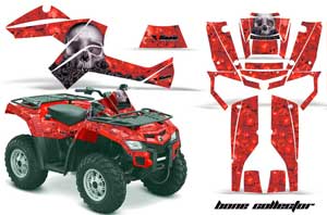 Can Am Outlander EFI 500 / 650 ATV Graphic Kit - 2012-2015 Bone Collector Red