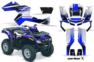 Can Am Outlander EFI 500 / 650 ATV Graphic Kit - 2012-2015 Carbon X Blue