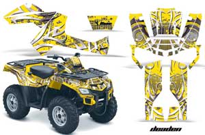 Can Am Outlander EFI 500 / 650 ATV Graphic Kit - 2012-2015 Deaden Yellow