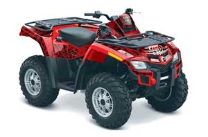 Can Am Outlander EFI 500 / 650 ATV Graphic Kit - 2012-2015 Widow Maker Red