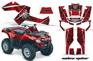 Can Am Outlander EFI 500 / 650 ATV Graphic Kit - 2012-2015 Widow Maker Red