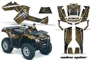 Can Am Outlander EFI 500 / 650 ATV Graphic Kit - 2012-2015 Widow Maker Yellow