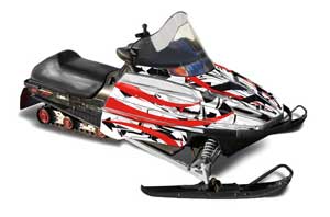 Polaris 700XC / 800XCR / 600 RMK Sled Graphic Kit - 1999-2003 Expo Red