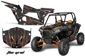 Polaris RZR 1000 XP 2 Door Graphic Kit - 2013-2016 The Grid Orange