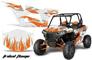 Polaris RZR 1000 XP 2 Door Graphic Kit - 2013-2016 Tribal Flame Orange
