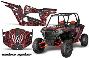 Polaris RZR 1000 XP 2 Door Graphic Kit - 2013-2016 Widow Maker Red