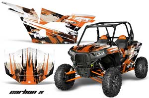 Polaris RZR 1000 XP 2 Door Graphic Kit - 2013-2016 Carbon X Orange