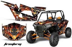 Polaris RZR 1000 XP 2 Door Graphic Kit - 2013-2016 Firestorm Black