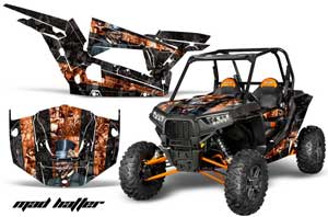 Polaris RZR 1000 XP 2 Door Graphic Kit - 2013-2016 Mad Hatter Orange