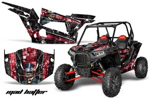 Polaris RZR 1000 XP 2 Door Graphic Kit - 2013-2016 Mad Hatter Red