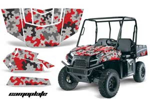 Polaris Ranger EV Electric Graphic Kit - 2009-2015 Camoplate Red