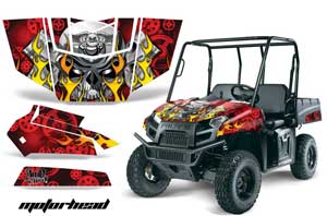 Polaris Ranger EV Electric Graphic Kit - 2009-2015 Motorhead Red