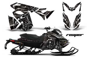 Ski Doo Rev XS Sled Graphic Kit - 2013-2014 Reaper Black