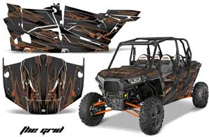 Polaris RZR 1000 XP 4 Door Graphic Kit - 2013-2016 The Grid Orange