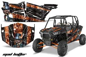Polaris RZR 1000 XP 4 Door Graphic Kit - 2013-2016 Mad Hatter Orange