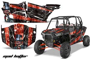Polaris RZR 1000 XP 4 Door Graphic Kit - 2013-2016 Mad Hatter Red